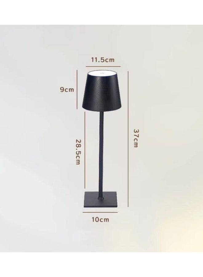 2 PCS Bedside Lamp with USB Port & Touch Control, 3-Way Dimmable Table Lamp for Bedroom, Nightstand, Living Room, Dorm, Office(Black) - Image 2